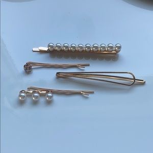 gold barrettes (set of 4)